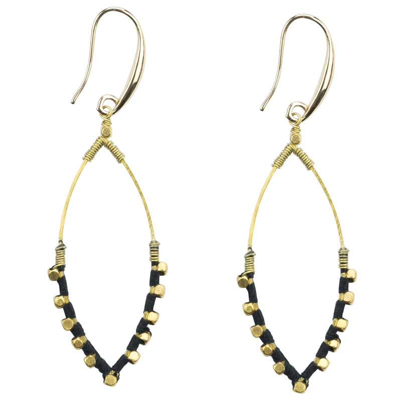 Colorful Beaded Brass Earrings – Marquet Fair Trade