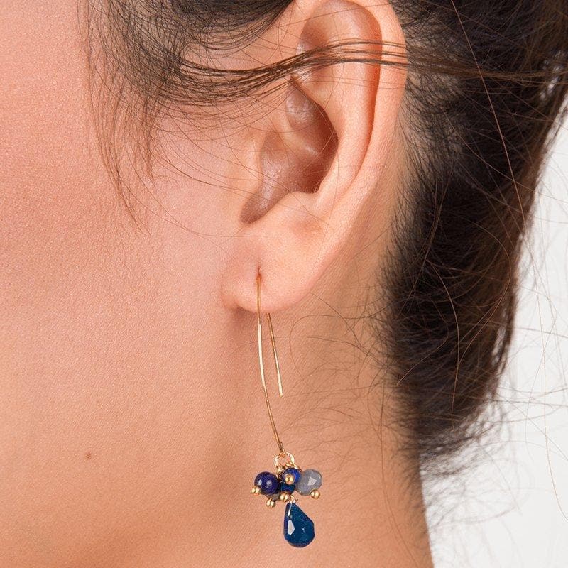 Jen - Clustered Crystal Earrings - Marquet Fair Trade