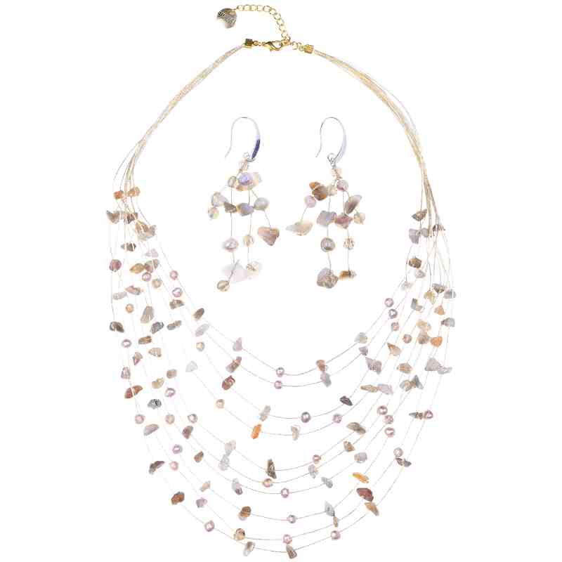 
                  
                    Load image into Gallery viewer, Sarah Necklace and Earring Set - Marquet Fair Trade
                  
                
