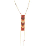 Saskia - Long, Colorful Chevron Necklace - Marquet Fair Trade