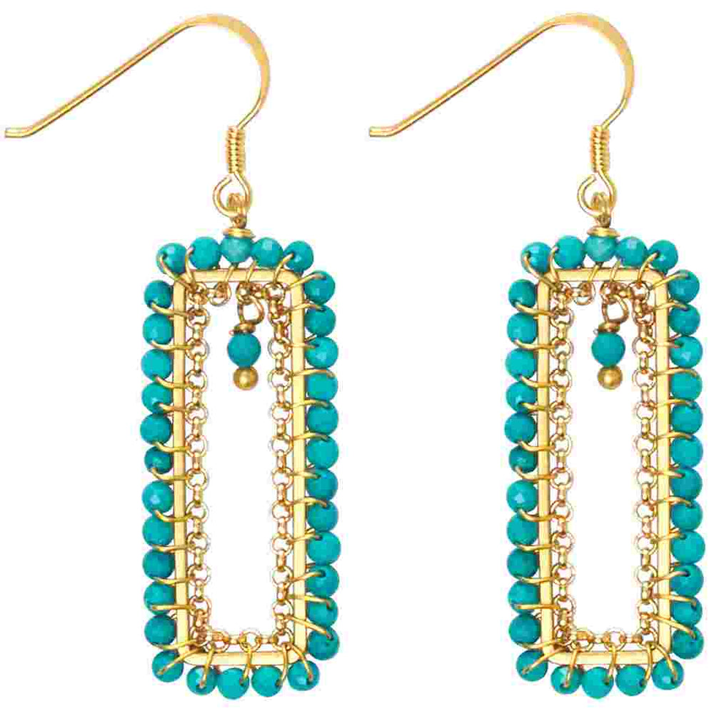 
                  
                    Load image into Gallery viewer, Katie Geometric Drop Earrings
                  
                