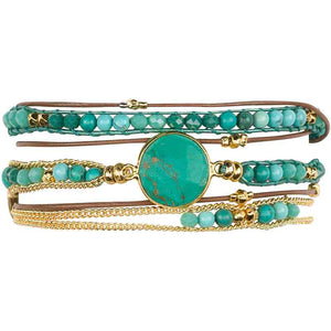 
                  
                    Load image into Gallery viewer, Jenah Wrap Bracelet with Feature Stone
                  
                