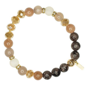 
                  
                    Load image into Gallery viewer, Amy - Stone and Crystal Stretch Bracelets - Marquet Fair Trade
                  
                