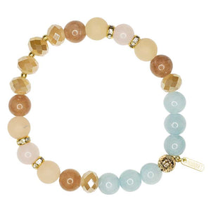 
                  
                    Load image into Gallery viewer, Amy - Stone and Crystal Stretch Bracelets - Marquet Fair Trade
                  
                