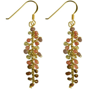 
                  
                    Load image into Gallery viewer, Annie - Glittery Leaf-Shaped Earrings - Marquet Fair Trade
                  
                