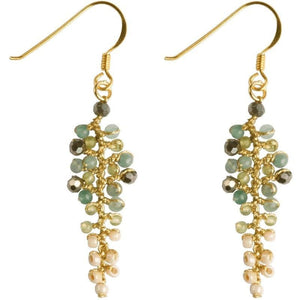 
                  
                    Load image into Gallery viewer, Annie - Glittery Leaf-Shaped Earrings - Marquet Fair Trade
                  
                