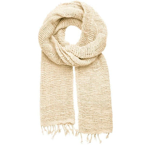 Open Weave Cotton Scarf - Natural, Thailand - Women's Peace Collection