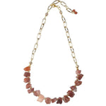 Issa - Oversized Natural Stone Statement Necklace - Marquet Fair Trade