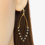 Jane - Oval Earrings with a Splash of Color - Marquet Fair Trade