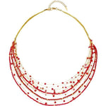 Lina - Multistrand Necklaces with Bold Colors - Marquet Fair Trade