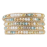 Miri - Extra Long Crystal and Stone Wrap Bracelet - Marquet Fair Trade