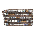 Miri - Extra Long Crystal and Stone Wrap Bracelet - Marquet Fair Trade