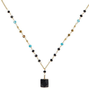 
                  
                    Load image into Gallery viewer, Nicki - Geometric Stone Pendant Necklace - Marquet Fair Trade
                  
                