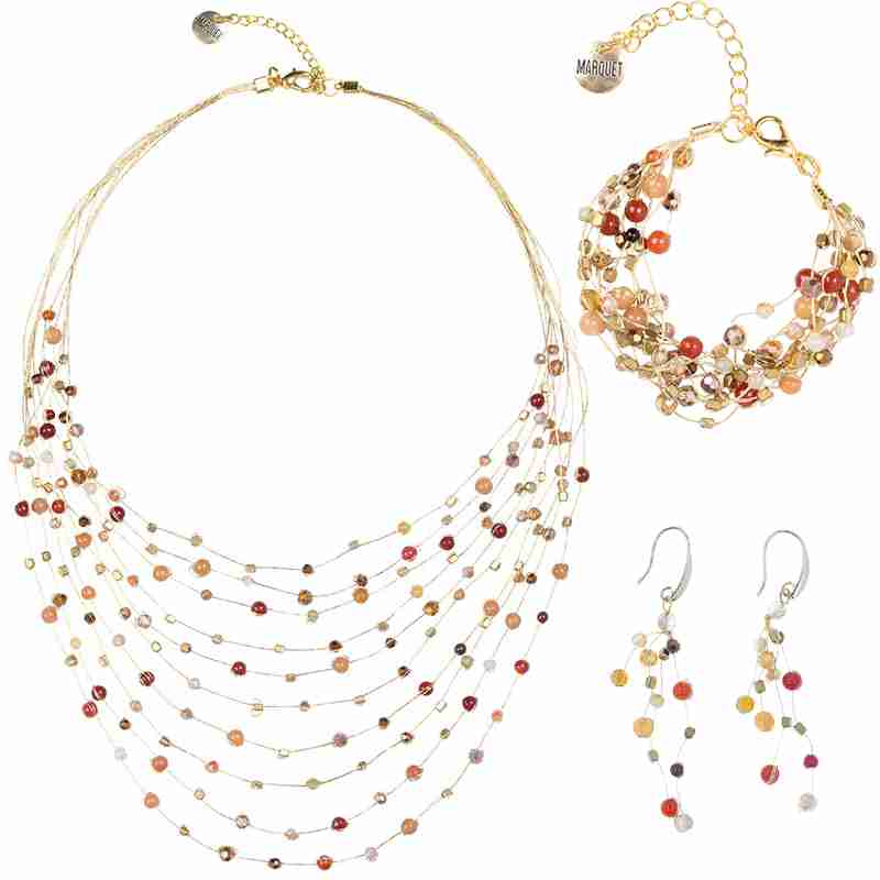 
                  
                    Load image into Gallery viewer, Reena Necklace, Bracelet, and Earring Set - Marquet Fair Trade
                  
                