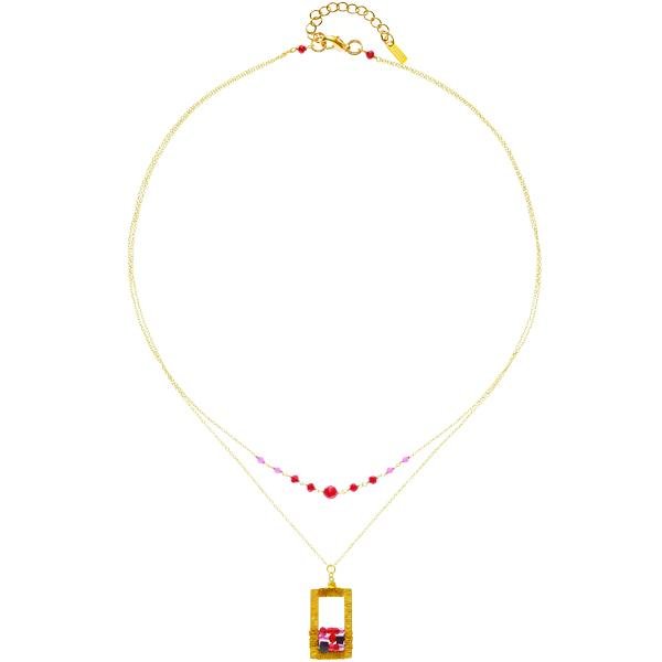 
                  
                    Load image into Gallery viewer, Rose - Draped Geometric Necklaces - Marquet Fair Trade
                  
                