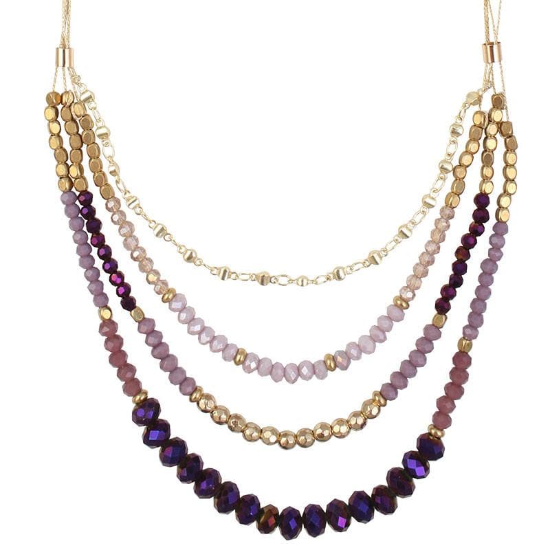 
                  
                    Load image into Gallery viewer, Sharon - Crystal Layered Necklace - Marquet Fair Trade
                  
                