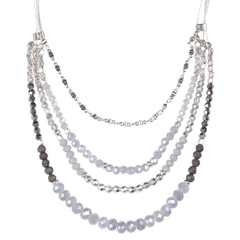 Sharon - Crystal Layered Necklace - Marquet Fair Trade