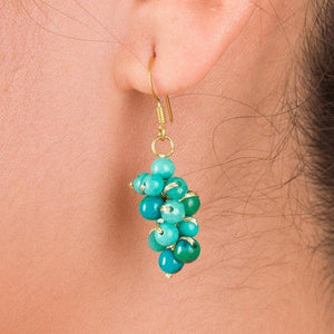
                  
                    Load image into Gallery viewer, Sita - Cluster Bead Short Dangle Earrings - Marquet Fair Trade
                  
                